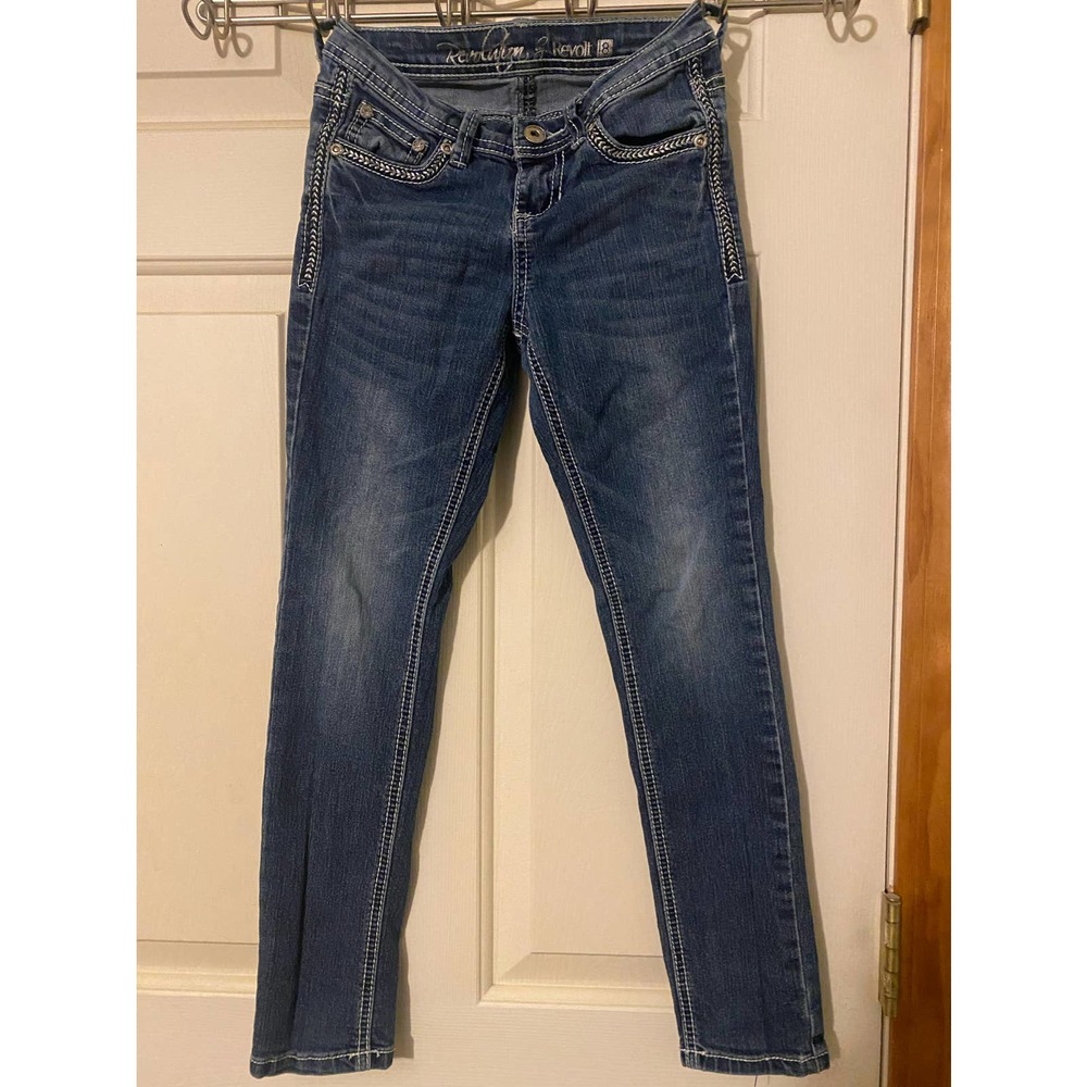 REVOLUTION BY REVOLT JEANS*Girls*8*Emblished Pockets - Picture 2 of 10